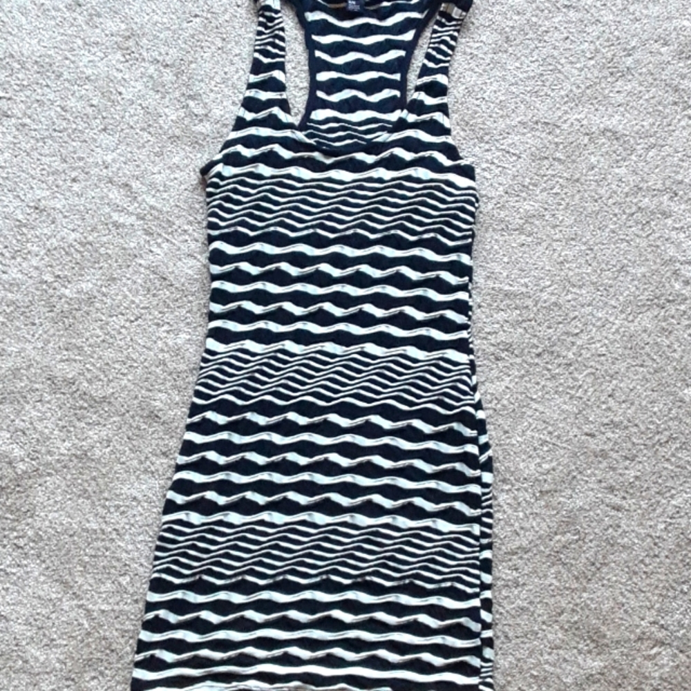 Black and cream bodycon dress